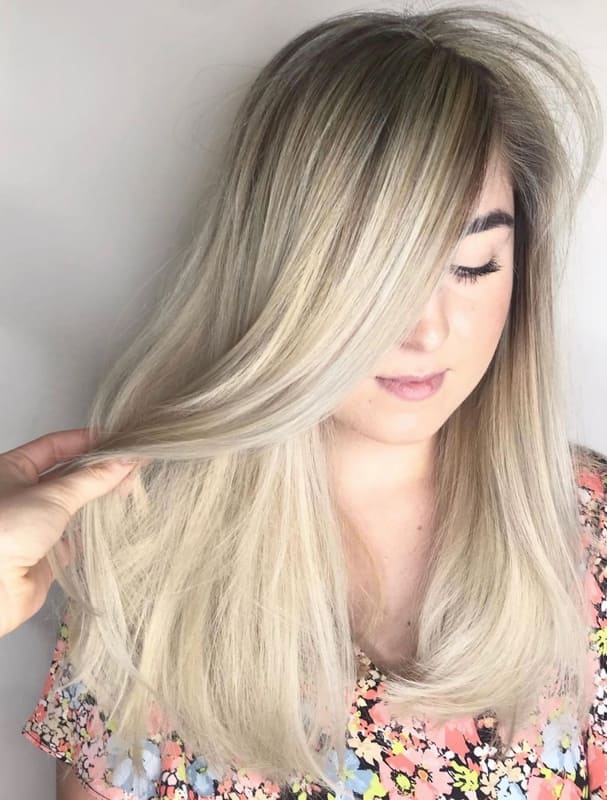 Extra light ash blonde hair