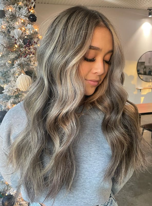 Long Ash Blonde Hair for Asian Women