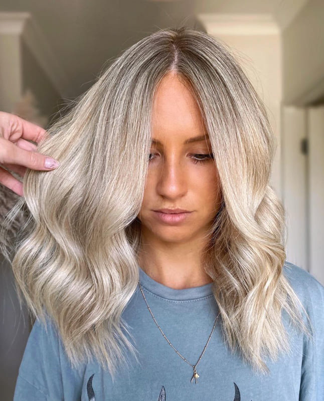 Medium ash blonde hair