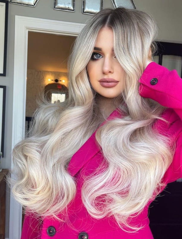 Platinum ash blonde hair