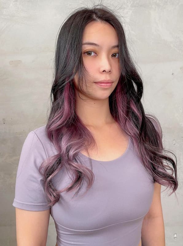 Black and purple hair