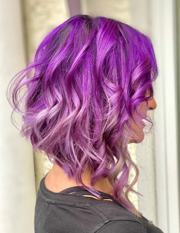 Neon purple hair