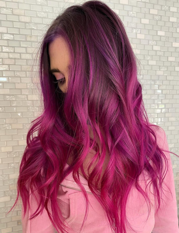 Pink and purple hair