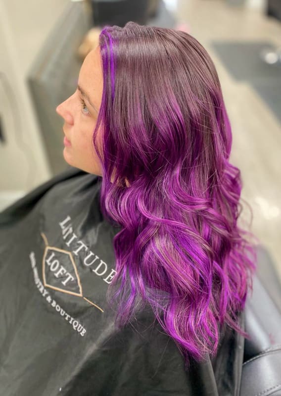 Purple ombre hair