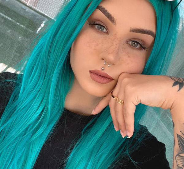 Aqua blue hair