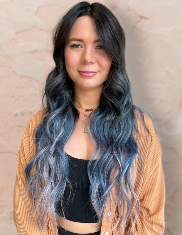 Blue ombre hair