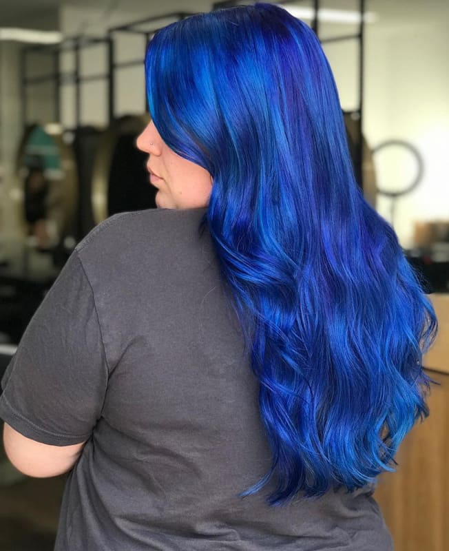 Electric blue hair