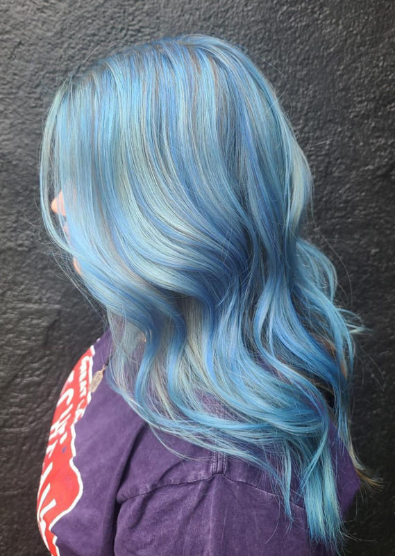 Light blue hair