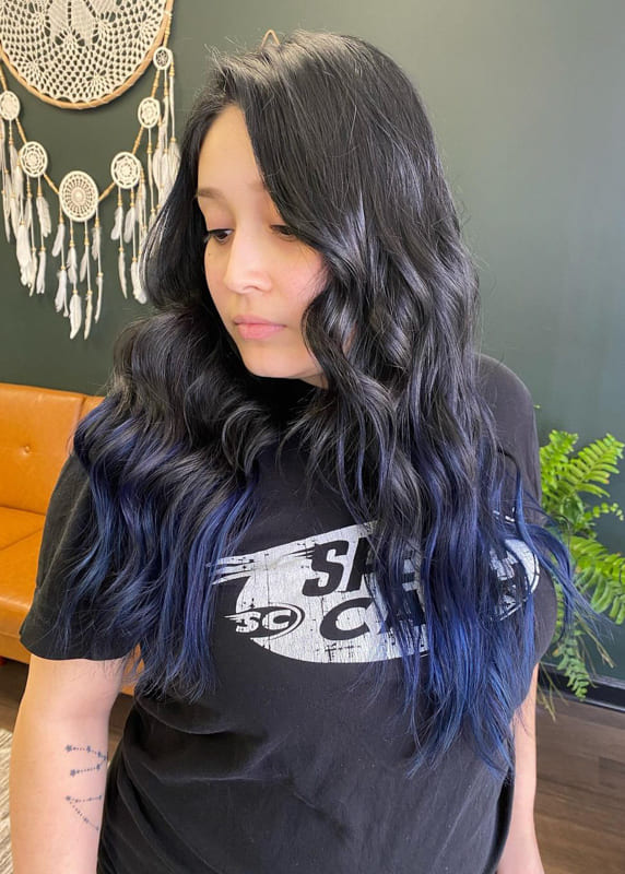 Midnight blue hair