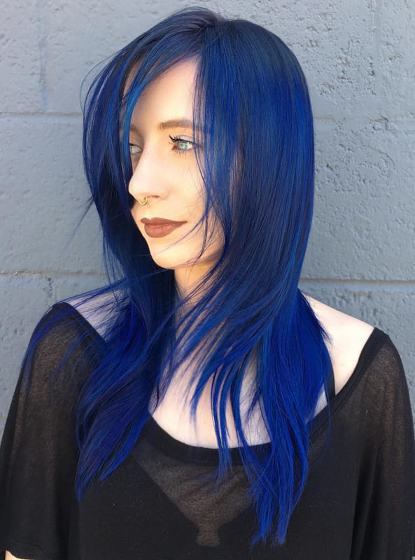 Navy blue hair