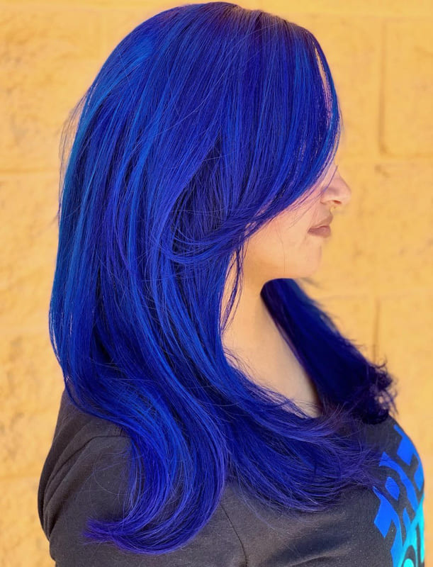 Royal blue hair