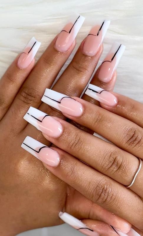 18 French Nails Design Ideas That will break the rules! (2)