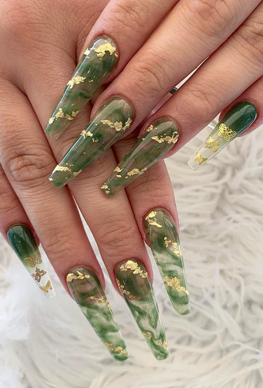 Begonia Beauty - Long Fall Coffin Nails - Dashing Diva – Dashing Diva