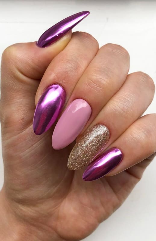 25 Best Almond Nails Shapes and Color Ideas 2022 (2)