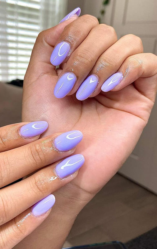 Almond classic lavender nails