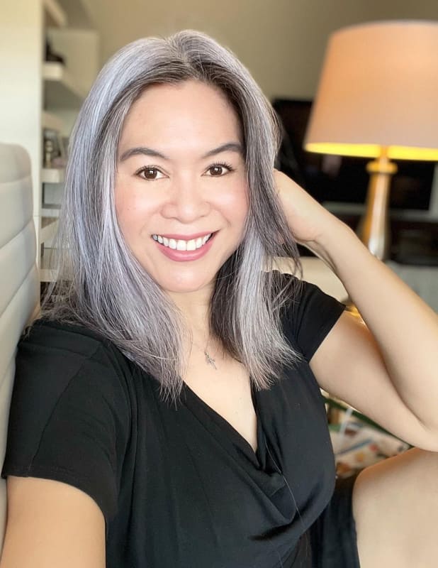 Asian silver hair