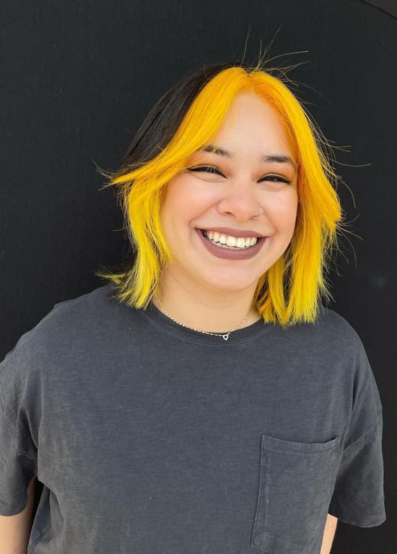 Black and yellow hair