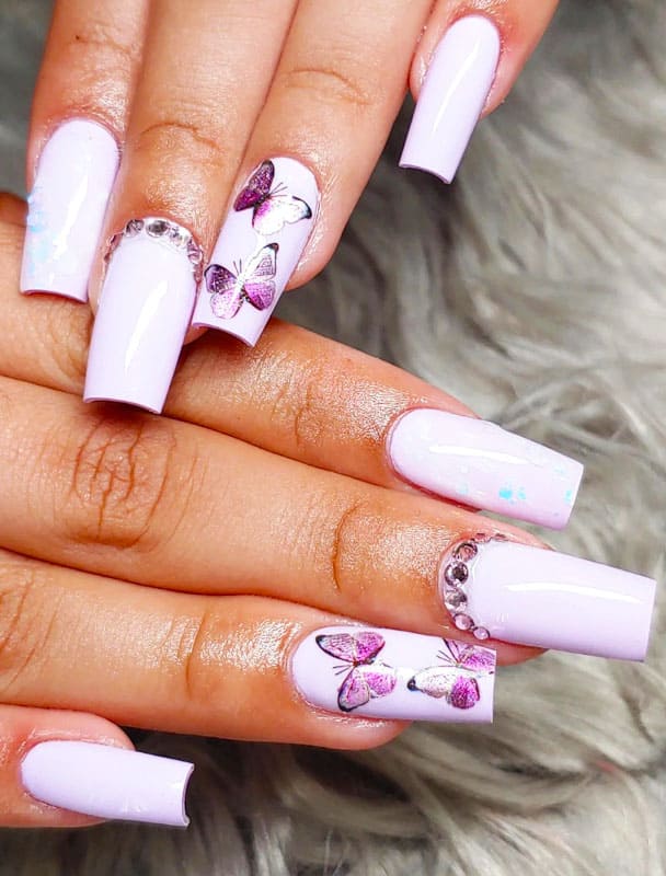 Digital Lavender Nails Are the New Neutral | POPSUGAR Beauty