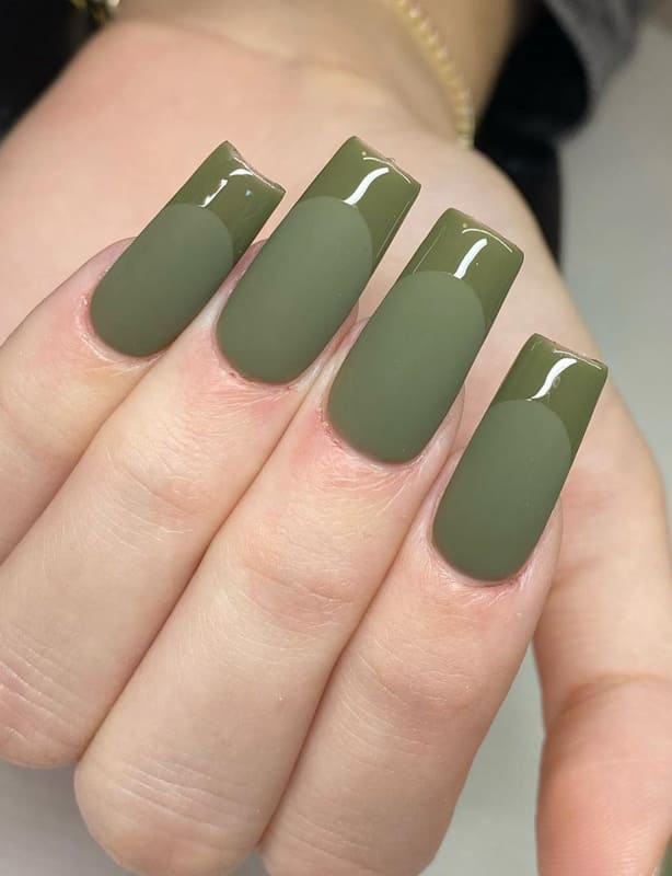 Matte and glossy nails