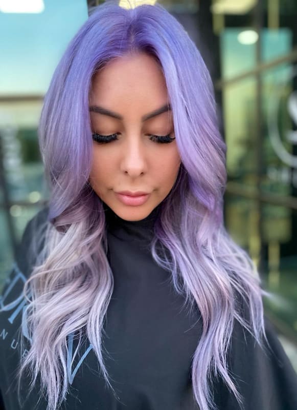 Medium lavender purple hair