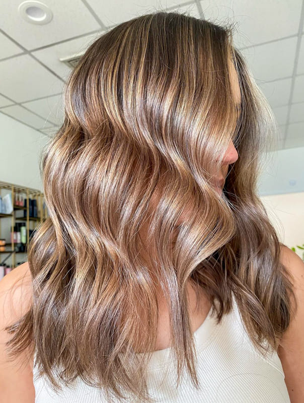 Medium light caramel hair color