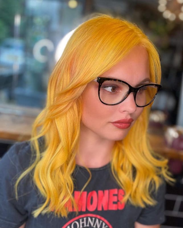 Medium orange and yellow hair