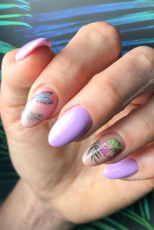 Spring lavender nails