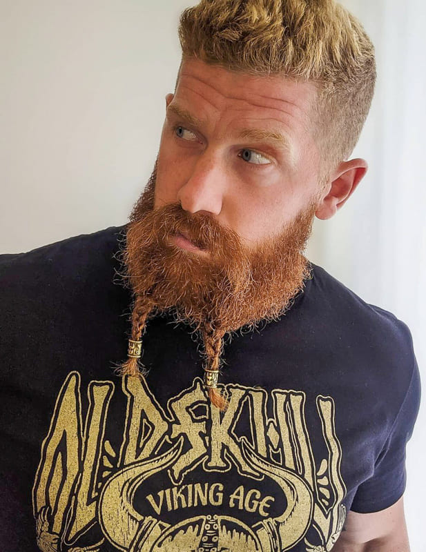 Viking beard braids for men