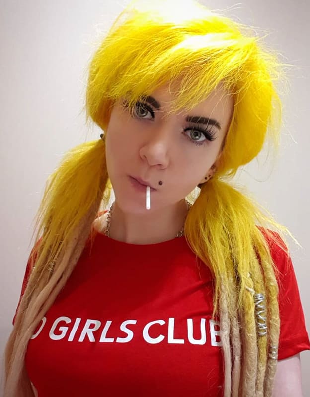 Yellow hippie hair