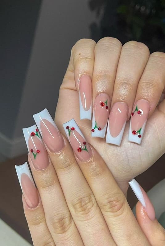 French tip acrylic nails