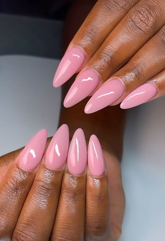 25 Easy and Cute Pink Nails Shapes and Color Ideas