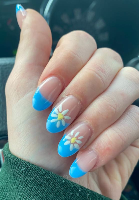 Spring blue nail designs