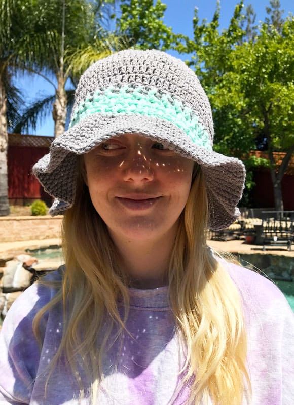 Basketweave Crochet Bucket Hat Free Pattern