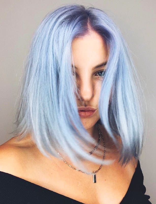 Bob Ice Blue Periwinkle Hair