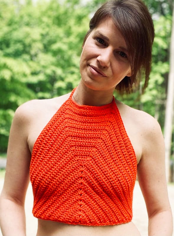 Grace Red Halter Top Free Crochet Pattern