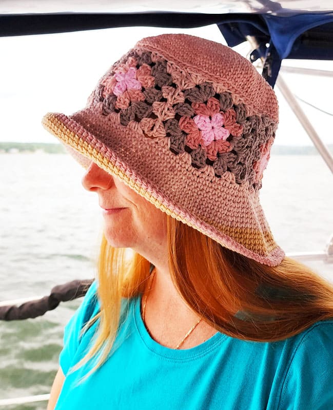 Halcyon Granny Square Bucket Hat Free Pattern