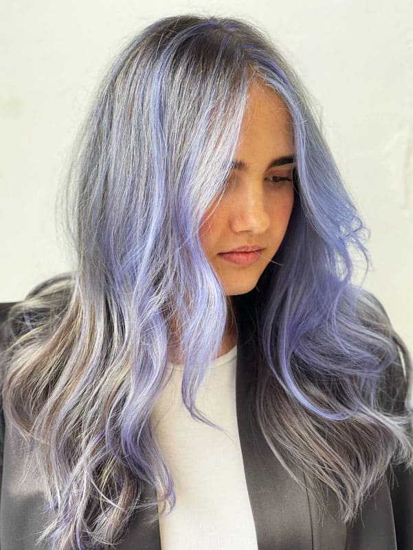 Medium Ash Blue Periwinkle Hair