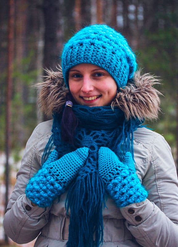 Midnight Blue Slouch Crochet Hat Free Pattern