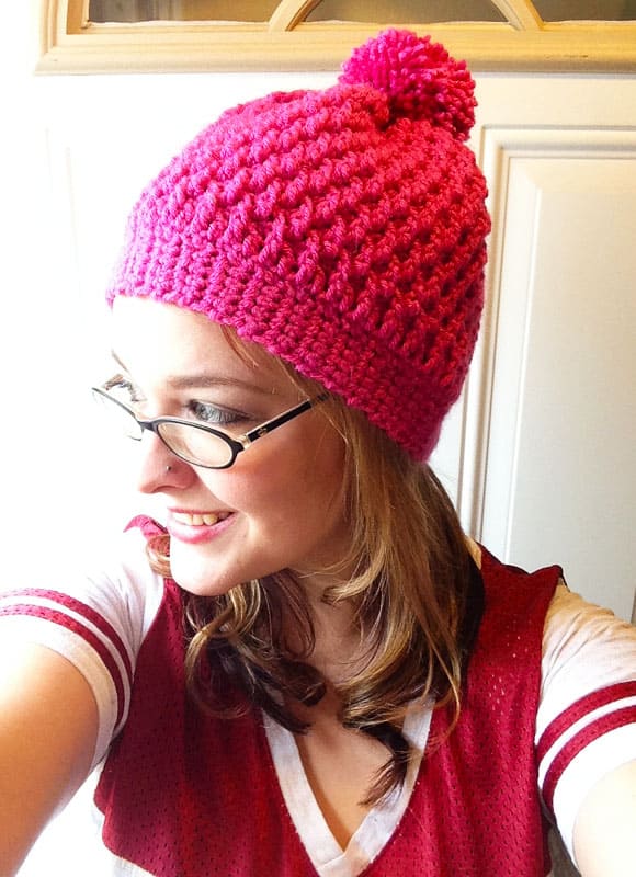 Morning Frost Pink Crochet Hat Free Pattern
