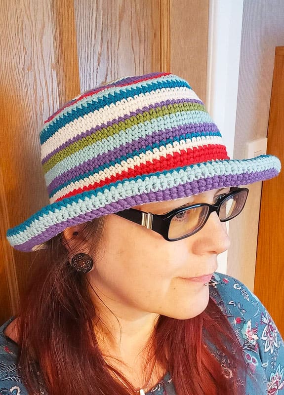 Rainbow Bucket Hat Crochet PDF Pattern