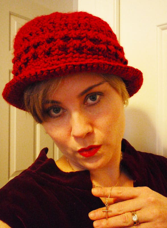 Red Bubble Crochet Bucket Hat Free Pattern