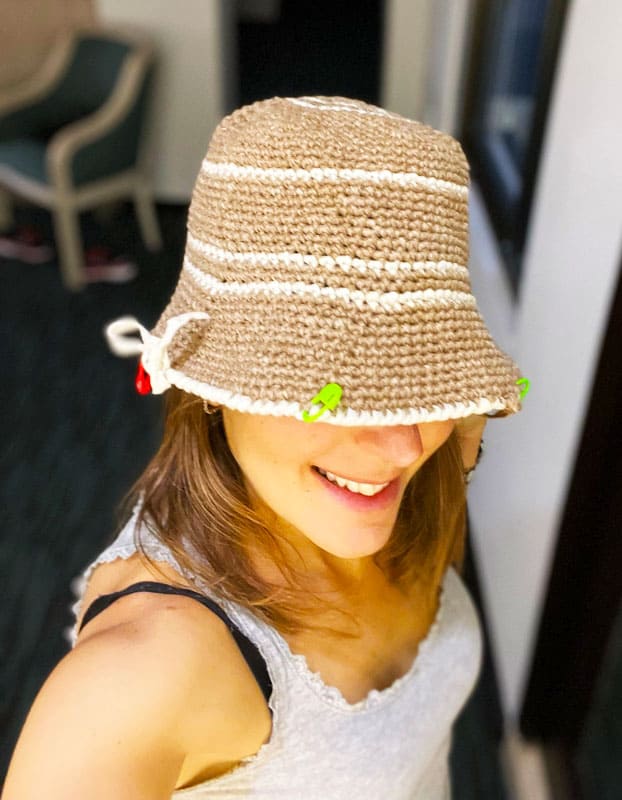 Scrappy Bucket Hat Crochet Free Pattern